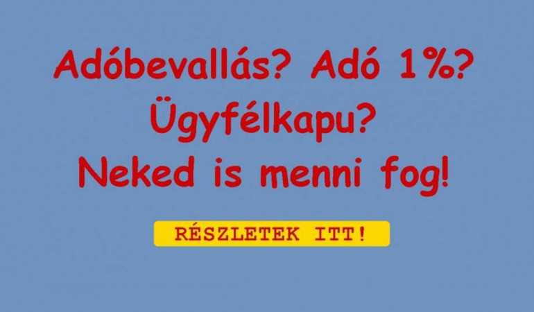 Adóbevallás? Adó 1%? Ügyfélkapu? Neked is menni fog!