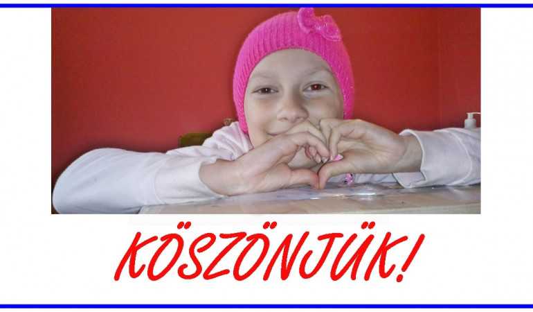 23 beteg gyermek részére: 2.409.919.- Ft adomány! Köszönjük!