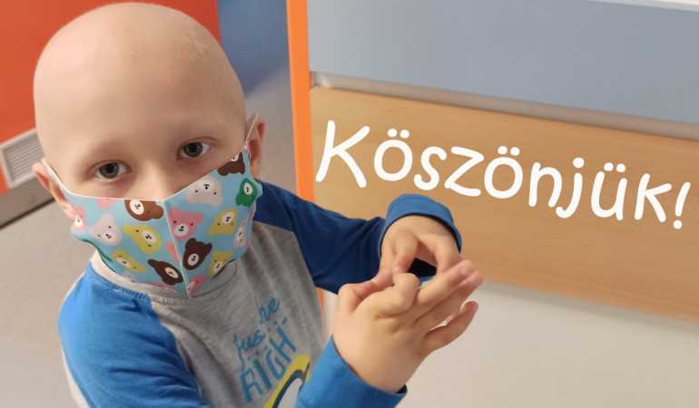 85 nap = 12 545 193.- Ft segély kifizetés a daganatos gyermekeknek!