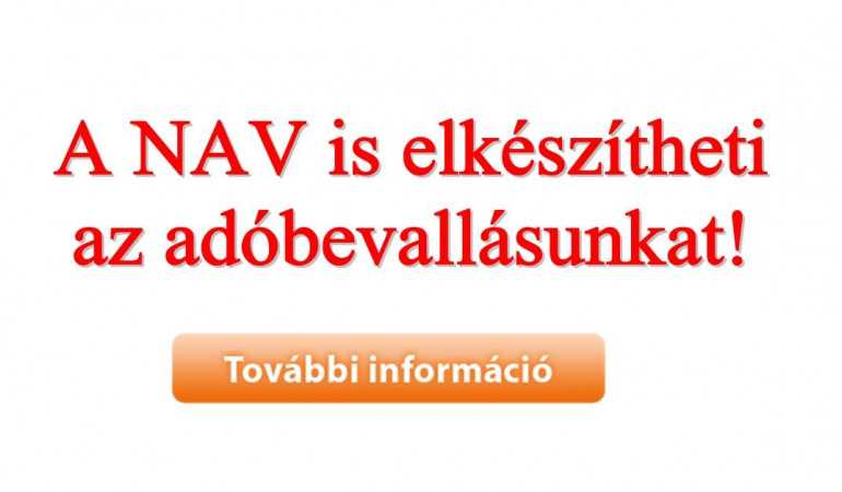 A NAV is elkészítheti az adóbevallásunkat!