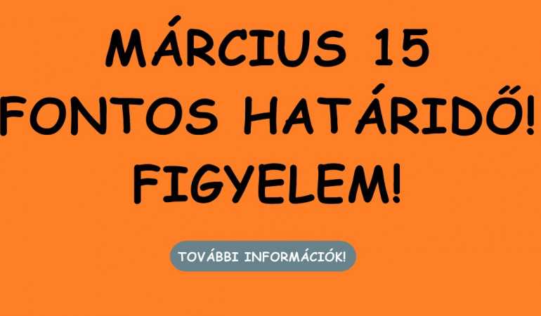 ADÓBEVALLÁS 2017-MÁRCIUS 15 FONTOS HATÁRIDŐ! FIGYELEM!