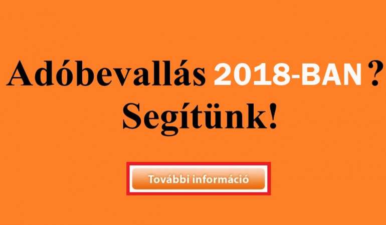 Adóbevallás 2018-ban? Segítünk!
