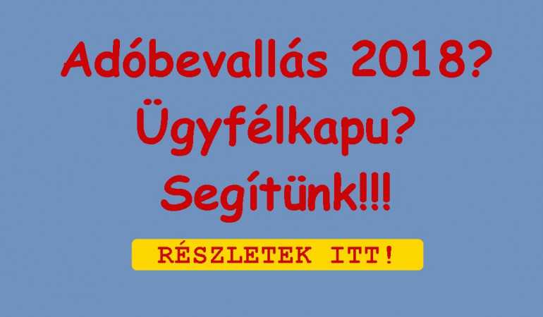 Adóbevallás 2018-Segítünk!