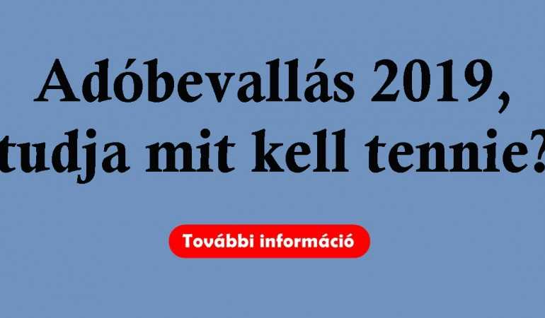 Adóbevallás 2019, tudja mit kell tennie?