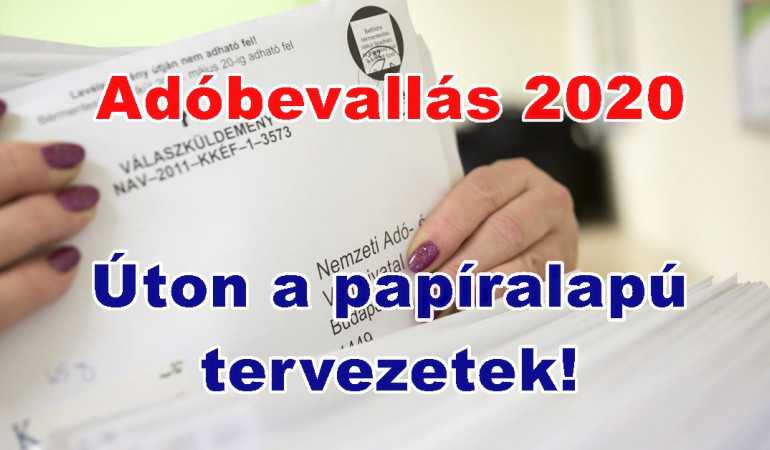 Adóbevallás-úton a papíralapú tervezetek