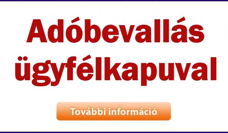 Adóbevallás ügyfélkapuval