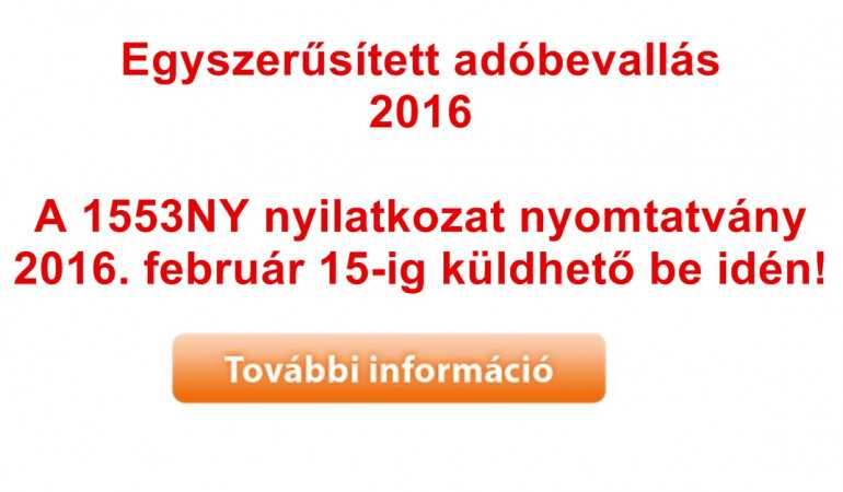 Adófizetőknek - Egyszerűsített adóbevallás