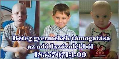 Beteg gyermekek támogatása az adó 1százalékból