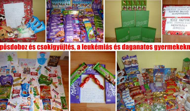 Cipősdoboz és csokigyűjtés, a leukémiás és daganatos gyermekeknek!