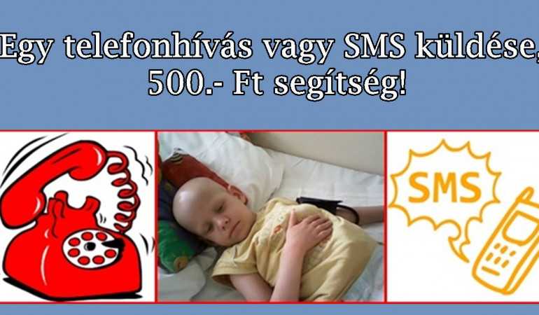 Egy telefonhívás vagy SMS küldése, 500.- Ft segítség!