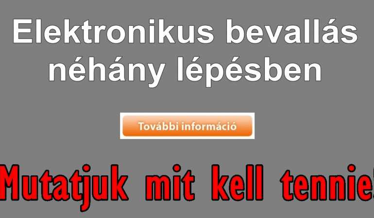 Elektronikus bevallás néhány lépésben