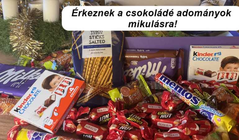 Érkeznek a csokoládé adományok Mikulásra!