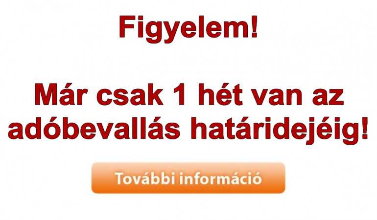 Figyelem Mar Csak 1 Het Van Az Adobevallas Hataridejeig Remeny Alapitvany