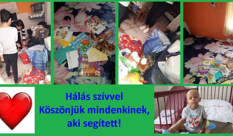 Így is lehet segíteni, összefogással adományok jutottak el Kristófékhoz!
