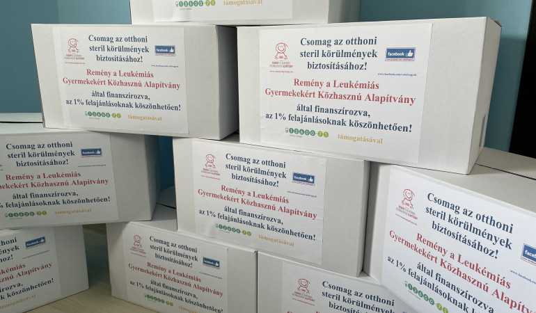 Csontvelő transzplantáció utáni sterilcsomagok érkeznek a beteg gyerekekhez!