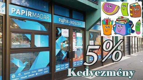 Iskolakezdés = 5% kedvezmény