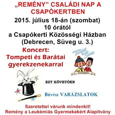 Jótékonysági koncert a beteg gyermekekért, a Tompeti és Barátai gyermekzenekarral