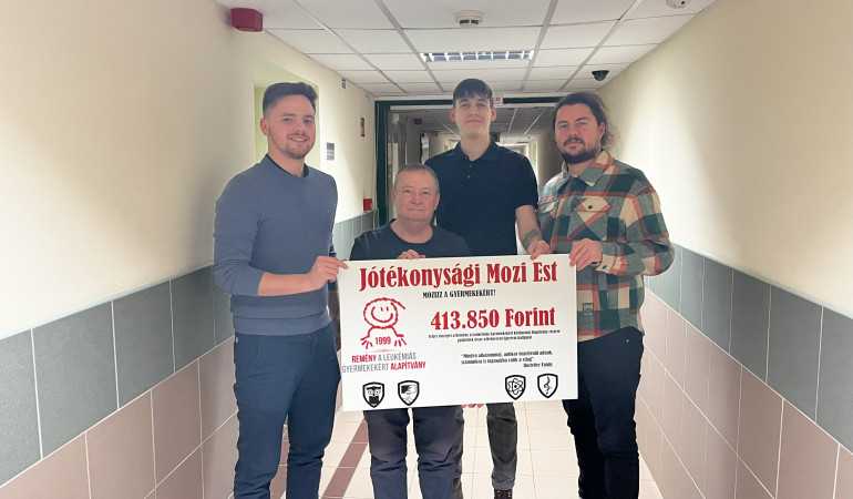 A Debreceni Egyetem Jótékonysági Mozi Estjén 413.850.-Ft gyűlt össze a beteg gyermekeknek