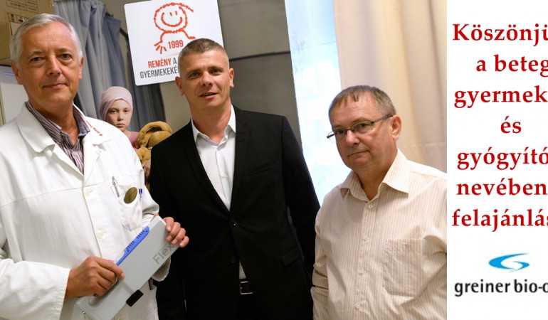 Megérkezett a Greiner Bio-One Hungary Kft. által felajánlott vénaszkenner