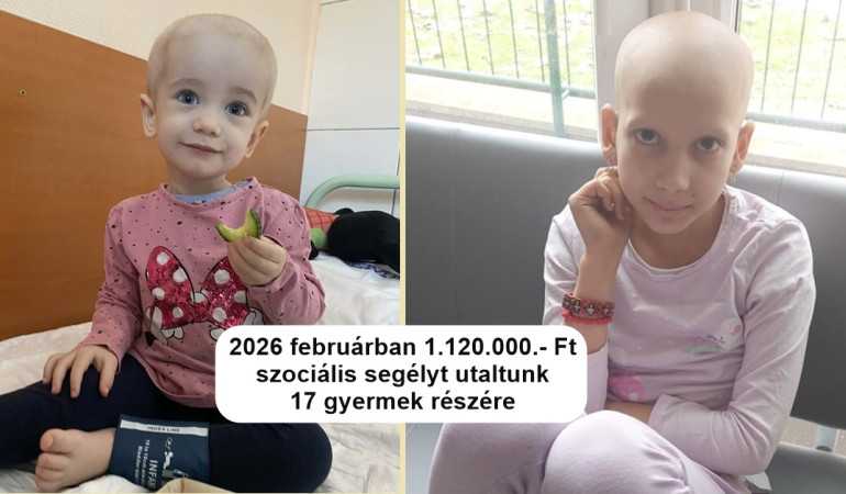 2026 februárban 1.120.000.- Ft szociális segélyt utaltunk 17 gyermek részére