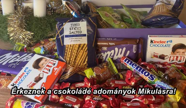 Érkeznek a csokoládé adományok Mikulásra!