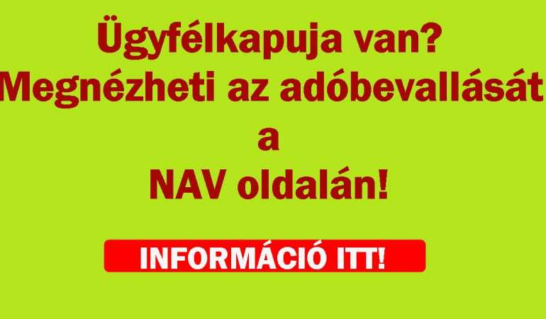 Ügyfélkapuja van? Megnézheti az adóbevallását a NAV oldalán!