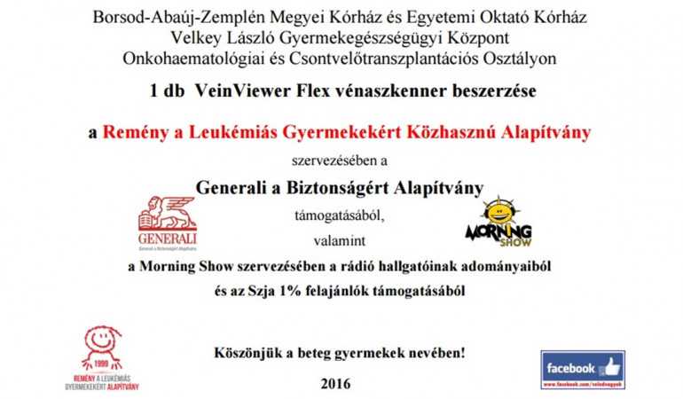 Vénaszkennerrel teszik könnyebbé a beteg gyerekek életét