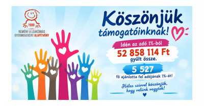 5527-en választottak minket az adó 1% felajánlás közvetítésére! Köszönjük!
