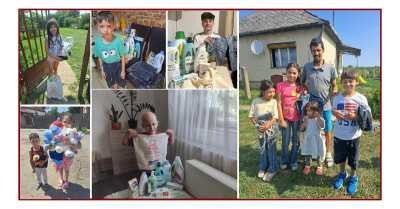 Tisztítószer csomag és új farmernadrágok átadása 20 családnak!