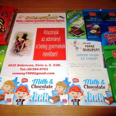 Érkeznek a „cipősdoboznyi szeretet” ajándékai és a csokoládék 2017 - alapítvány, adó 1%, támogatás