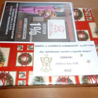 Cipõsdoboznyi szeretetek érkeznek Karácsonyra! - adó, 1%, alapítvány, támogatás