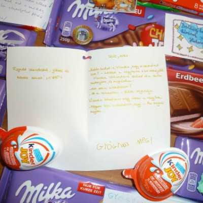 Gyűlnek a csokoládé adományok, üzenettel - adó, 1%, alapítvány, támogatás