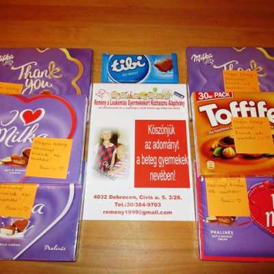 Érkeznek a „cipősdoboznyi szeretet” ajándékai és a csokoládék 2017 - alapítvány, adó 1%, támogatás