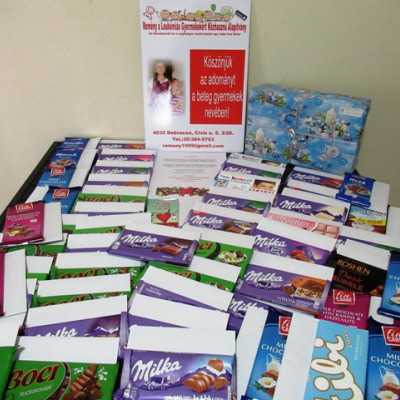 Érkeznek a „cipősdoboznyi szeretet” ajándékai és a csokoládék 2019 december - alapítvány, adó 1%, támogatás