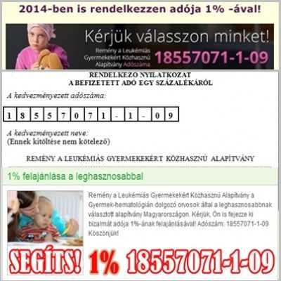 Rendelkező nyilatkozat-felajánlás a leghasznosabban  - alapítvány, adó 1%, támogatás