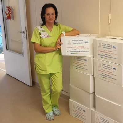 Sterilcsomagot adtunk át a budapesti Szent László kórházban! - alapítvány, adó 1%, támogatás